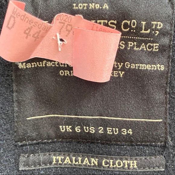 All Saints Bresnef Russian Millitary Coat in Navy Blue | 2 - Picture 9 of 13